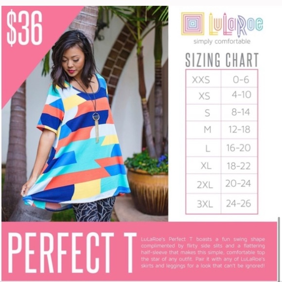 LuLaRoe Perfect T Gray Floral Rose Tee - Picture 8 of 8